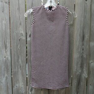 Girls Vintage Dress Pink Black Striped Sleeveless Fashionland Original